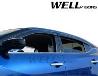 WellVisors - WellVisors Side Window Deflectors Nissan Maxima 16-21 with black trim - Image 3