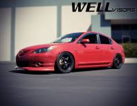 WellVisors - WellVisors Side Window Deflectors Mazda 3 Sedan 04-09 Premium Series - Image 2