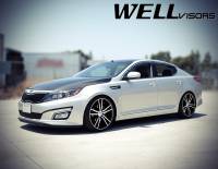 WellVisors - WellVisors Side Window Deflectors Kia Optima 11-15 With Chrome Trim - Image 2