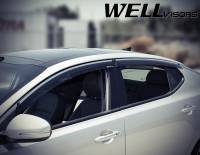 WellVisors - WellVisors Side Window Deflectors Kia Optima 11-15 With Chrome Trim - Image 3
