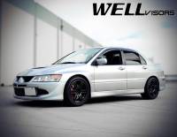 WellVisors - WellVisors Side Window Deflectors Mitsubishi Lancer EVO VIII IX 02-06 Premium Series - Image 2