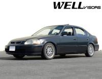 WellVisors - WellVisors Side Window Deflectors Honda Civic Sedan 96-00 Premium Series - Image 2