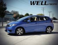 WellVisors - WellVisors Side Window Deflectors Honda Fit 15-20 With Chrome Trim - Image 2