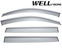 WellVisors Side Window Deflectors Acura MDX 07-13 With Chrome Trim