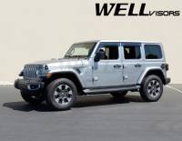 WellVisors - WellVisors Side Window Deflectors Jeep Wrangler JLU 4-Door 2018+ / 2020+ Gladiator Premium Series - Image 2