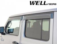 WellVisors - WellVisors Side Window Deflectors Jeep Wrangler JLU 4-Door 2018+ / 2020+ Gladiator Premium Series - Image 3