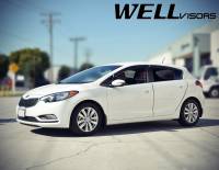 WellVisors - WellVisors Side Window Deflectors Kia Forte5 Hatchback 5 Doors 14-17 with Black Trim - Image 2