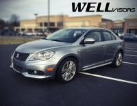 WellVisors - WellVisors Side Window Deflectors Suzuki Kizashi 10-14 with Black Trim - Image 2
