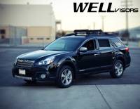 WellVisors - WellVisors Side Window Deflectors Subaru Outback 10-14 With Chrome Trim - Image 2