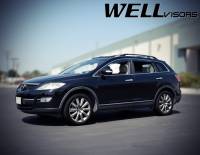 WellVisors - WellVisors Side Window Deflectors Mazda CX-9 07-15 With Chrome Trim - Image 2