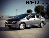 WellVisors - WellVisors Side Window Deflectors Honda Civic Sedan 12-15 Aerodyn Series - Image 2