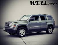 WellVisors - WellVisors Side Window Deflectors Jeep Patriot 07-17 With Black Trim - Image 2