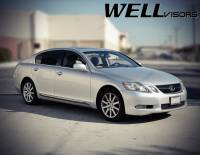 WellVisors - WellVisors Side Window Deflectors Lexus GS300 GS350 GS430 GS450h GS460 06-11 With Chrome Trim - Image 2