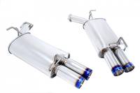 Megan Racing Axle Back Exhaust System: Infiniti M35/45 AWD/RWD 2006-2010 Burnt Roll Tips