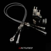 K-Tuned - K-Tuned Shifter Cables - Race-Spec Shifter Cables B-Series AWD w/ bracket - Image 1