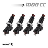 BLOX Racing Eco-Fi Street Injectors 1000cc/min w/1in Adapter Honda B/D/H Series (Set of 4)
