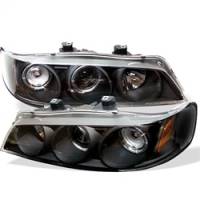 Spyder Auto - Spyder Honda Accord 94-97 1PC Projector Headlights LED Halo Amber Reflctr Blk PRO-YD-HA94-AM-BK - Image 1