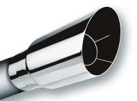 Borla - Borla Universal Polished Tip Single Round Angle-Cut (inlet 2 1/2in. Outlet 3 1/2in) *NO Returns* - Image 1