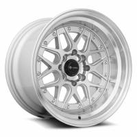 Vors Wheels Rim VR7 15x9 4x98 ET0 73.1CB Silver Machine Face Lip Chrome Rivet