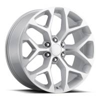 FR 59 - Chevrolet Truck Snowflake Replica Wheel 26x10 6x5.5 ET24 78.1CB Silver Machine Face