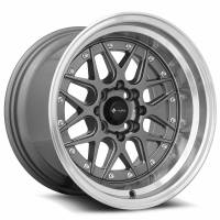 Vors Wheels Rim VR7 15x9 4x98 ET0 73.1CB Gun Metal Machine Lip Chrome Rivet