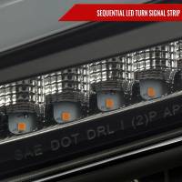Spec'D Tuning Products - Spec-D 2004-2012 Chevrolet Colorado GMC Canyon/2006-2008 ISUZU I-Series Sequential Turn Signal Factory Style Headlights with LED Bar (Matte Black Housing/Smoke Lens) - Image 4