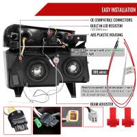 Spec'D Tuning Products - Spec-D 2004-2012 Chevrolet Colorado GMC Canyon/2006-2008 ISUZU I-Series Sequential Turn Signal Factory Style Headlights with LED Bar (Matte Black Housing/Smoke Lens) - Image 5