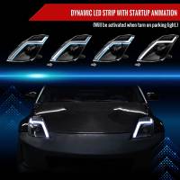 Spec'D Tuning Products - Spec-D 2006-2009 Nissan 350Z Switchback Sequential Turn Signal Animated LED Bar Projector Headlights (Matte Black Housing/Clear Lens) - Image 1