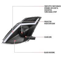 Spec'D Tuning Products - Spec-D 2006-2009 Nissan 350Z Switchback Sequential Turn Signal Animated LED Bar Projector Headlights (Matte Black Housing/Clear Lens) - Image 6