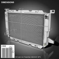 Spec'D Tuning Products - Spec-D 1985-1997 Ford Bronco/F Series V8 Aluminum 3-Row Performance Radiator - Image 7