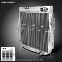 Spec'D Tuning Products - Spec-D 1964-1966 Ford Mustang Shelby V8 L6  Aluminum 3-Row Radiator - Image 7