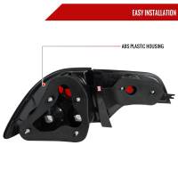 Spec'D Tuning Products - Spec-D 2006-2011 Honda Civic Sedan Tail Lights (Matte Black Housing/Red Clear Lens) - Image 5
