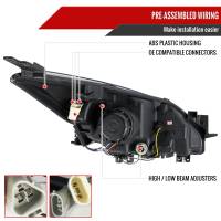 Spec'D Tuning Products - Spec-D 2010-2013 Mazda 3 Projector Headlights w/ LED Light Strip (Glossy Black Housing/Smoke Lens) - Image 5