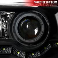 Spec'D Tuning Products - Spec-D 1999-2004 Ford F-250/F-350/F-450/F-550/Excursion Projector Headlights w/ SMD LED Light Strip (Matte Black Housing/Clear Lens) - Image 1