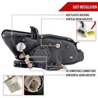 Spec'D Tuning Products - Spec-D 2011-2013 Scion tC LED Bar Projector Headlights w/ LED Turn Signal Lights (Matte Black Housing/Clear Lens) - Image 5