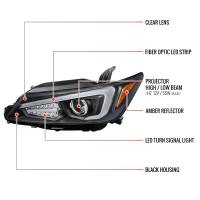 Spec'D Tuning Products - Spec-D 2011-2013 Scion tC LED Bar Projector Headlights w/ LED Turn Signal Lights (Matte Black Housing/Clear Lens) - Image 6