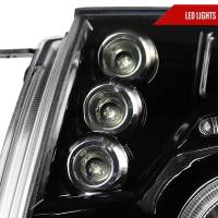 Spec'D Tuning Products - Spec-D 2005-2011 Toyota Tacoma Dual Halo Projector Headlights (Jet Black Housing/Clear Lens) - Image 3