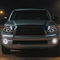 Spec'D Tuning Products - Spec-D 2005-2011 Toyota Tacoma Dual Halo Projector Headlights (Jet Black Housing/Clear Lens) - Image 7