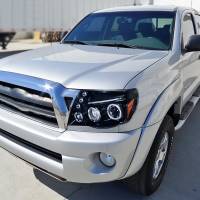Spec'D Tuning Products - Spec-D 2005-2011 Toyota Tacoma Dual Halo Projector Headlights (Jet Black Housing/Clear Lens) - Image 8