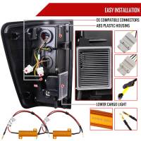 Spec'D Tuning Products - Spec-D 2004-2015 Nissan Titan LED Tail Lights with Red LED Tube (Matte Black Housing/Clear Lens) - Image 5