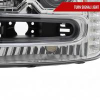 Spec'D Tuning Products - Spec-D 2002-2009 Chevrolet Trailblazer Projector Headlights w/ LED Light Strip (Chrome Housing/Clear Lens) - Image 3