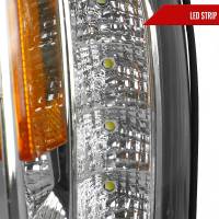 Spec'D Tuning Products - Spec-D 2002-2009 Chevrolet Trailblazer Projector Headlights w/ LED Light Strip (Chrome Housing/Clear Lens) - Image 4