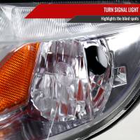 Spec'D Tuning Products - Spec-D 2006-2011 Honda Civic Sedan Crystal Headlights (Chrome Housing/Clear Lens) - Image 3