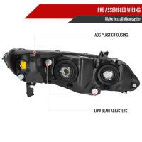 Spec'D Tuning Products - Spec-D 2006-2011 Honda Civic Sedan Factory Style Headlights (Chrome Housing/Clear Lens) - Image 5