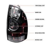 Spec'D Tuning Products - Spec-D 2005-2015 Toyota Tacoma LED Tail Lights (Matte Black Housing/Clear Lens) - Image 7