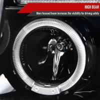 Spec'D Tuning Products - Spec-D 1997-2004 Dodge Dakota/ 1998-2003 Durango Dual Halo Projector Headlights (Jet Black Housing/Clear Lens) - Image 2