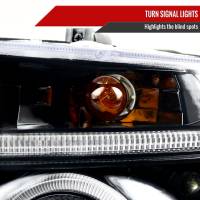Spec'D Tuning Products - Spec-D 1997-2004 Dodge Dakota/ 1998-2003 Durango Dual Halo Projector Headlights (Jet Black Housing/Clear Lens) - Image 3