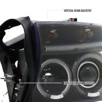 Spec'D Tuning Products - Spec-D 1997-2004 Dodge Dakota/ 1998-2003 Durango Dual Halo Projector Headlights (Jet Black Housing/Clear Lens) - Image 5