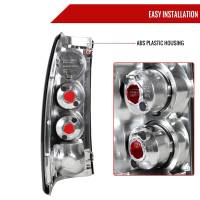 Spec'D Tuning Products - Spec-D 1999-2002 Chevrolet Silverado/ 1999-2006 GMC Sierra Tail Lights - APC (Chrome Housing/Red Lens) - Image 5