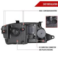 Spec'D Tuning Products - Spec-D 1999-2006 Audi TT LED Bar Projector Headlights (Black Housing/Smoke Lens) - Image 5